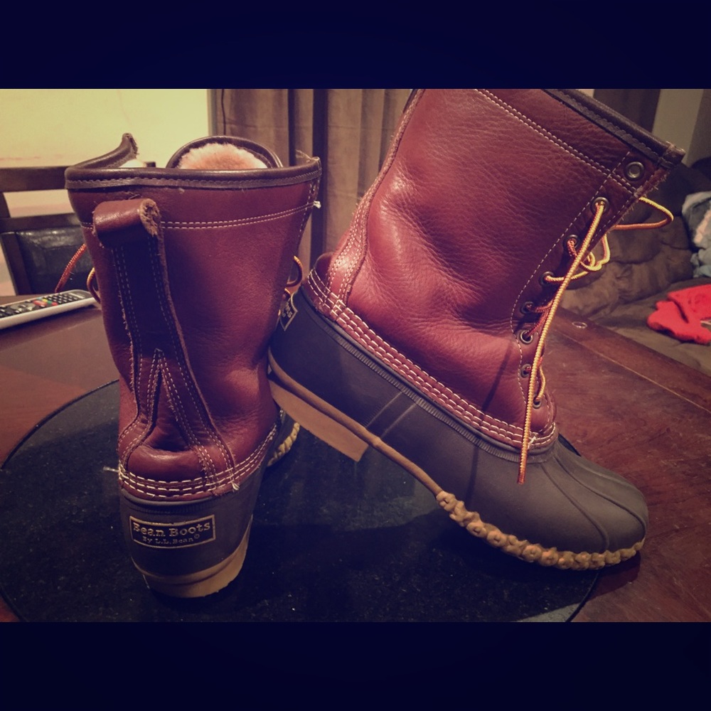 Men's L.L.Bean 10M Tumbled-Leather Shearling-Lined